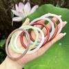 Pulsera Redonda para Transmisión en Vivo Xiaohongshu Douyin Que Hace Ruido con Cada Paso, Pulsera de Calcedonia Imitación para Mujeres, Joyería, Pulsera de Sonido de Jade para Amigos