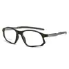 Marco Irregular Patilla de resorte de aleación de titanio y magnesio TR90 Ojos 5853 nuevo para montar al aire libre miopía Gafas lisas de alta gama para negocios