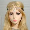 Moda europeia e americana pingente de cristal corrente de testa noiva strass acessórios de cabelo