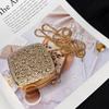 Bolsa Pequena Transversal Redonda em Acrílico Totalmente Cravejada de Diamantes Formato de Bolo 2026, Bolsa Feminina Shansha Yousongbaocasile, Shansha Yousongbaocasile