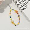 Pulseira Gato KT Desenho Urso Morango Bob Esponja Corrente para Celular Pingente para Celular Feito à Mão Miçangas DIY Pulseira Joia