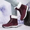 Botas de Nieve de Comercio Exterior para Mujer en Invierno, Botas de Nieve de Corte Medio con Suela Gruesa para Hombre y Mujer, Botas de Nieve Engrosadas de Terciopelo para Exteriores para Mujer