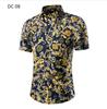AliExpress Novo Tamanho Grande Camisa Masculina de Manga Curta Moda Camisa Impressa Estilo Britânico Camisa Masculina Dez Cores