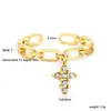 Anillo Ajustable de Estrella y Diamante Popular de Moda Europea y Americana Lujo Accesible Acero Inoxidable Estilo Simple Anillo de Nicho para Mujeres