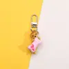 Lindo llavero colgante de cachorro de mascota de dibujos animados, colgante de perro creativo, pequeño regalo para estudiantes y parejas, decoración de perro