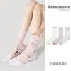 Calcetines de malla renacentista con empalme transpirable para primavera y verano, color caramelo, con lunares calados, transpirables, estilo japonés para niña