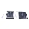 Panel Solar de Silicio Monocristalino Kit de Carga Doble USB Lámpara Pequeña Bombilla LED Solar 5W Lámpara USB Portátil Habitación