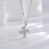 Collar de molino de viento giratorio para mujer simple elegante red social S925 plata giratorio creativo colgante cadena de clavícula de lujo ligero