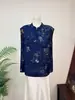 Zhi Li Blusa Exterior Elegante Jacquard Estilo Chino Nuevo 2026 Verano Nuevo Chaleco de Cuello Alto para Mujer
