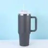 Copo de Carro Portátil com Alça de 40oz Segunda Geração, Copo Térmico de Camada Dupla em Aço Inoxidável 304, Grande Capacidade, Copo com Canudo para Gelo