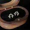 Pendientes de Plata de Ley 925 con Aguja, Mini Personalidad Pequeña, Versión Japonesa y Coreana, Zirconia Microincrustada, Frescos y Compactos, Nuevos Pendientes de Moda
