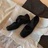 Versão em Pele de Ovelha ~ Sapatilhas Quadradas para Mulheres, Sapatos Baixos Retro com Tiras Cruzadas e Bico Quadrado, Sapatos Baixos com Salto Grosso
