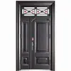 Puerta de Entrada de Villa Rural Casa de Autoconstrucción Rural Doble Apertura Madre e Hijo Estilo Alemán Aleación de Zinc Puerta de Vidrio Apilado Puerta de Entrada del Hogar