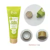 Tubo Flexível Verde com Tampa de Bambu Conjunto Cosméticos Limpador Facial Tampa de Rosca Plástico Atacado Cuidados com a Pele