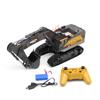 Huina 592 excavadora profesional de aleación con control remoto de 22 canales vehículo de ingeniería excavadora modelo para niños juguete-accesorios