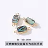 Colgante Jingde Jewelry de Concha de Abulón Natural Microincrustado con Borde Dorado Alta Retención de Color Accesorios para Pulsera, Collar, Pendiente DIY