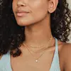 Collar con Colgante de Zirconia Gota de Agua y Cadena Retorcida Efecto Onda de Agua Transfronterizo Europeo y Americano Cadena Clavicular Pequeña y Única para Mujer