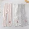 Pantalones cortos para niñas pantalones de fondo finos oreja de madera verano niños a prueba de mosquitos ropa exterior de malla estilo coreano corbata de lazo conejo