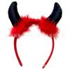 Tiara de chifre e pena de Halloween bastão do diabo venda quente transfronteiriça festa de feriado dança fantasia fivela de pena para cabeça