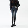 Jeans Grossos Forrados com Lã Vintage para Mulher Outono e Inverno Pequenos Versáteis Cintura Alta Emagrecedores Justos Elásticos Calças Lápis