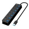 Concentrador USB 3.0 HUB de 7 puertos/4 puertos Diamond Key, extensor de uno a cuatro puertos, base de expansión para computadora, transmisión de alta velocidad