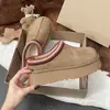 Estilo étnico~Chinelos fechados com sola de 5 cm de espessura para mulheres, para uso externo, novo estilo inverno 2026, couro e pele integrados, forro de pelúcia, espessados, chinelos de meia