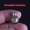 Aleación de plata Xizang de tres vías plata antigua incrustada mantra de seis palabras integrado tres vías accesorios de cuentas Wenwan Diamante Estrella Luna