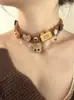 Copos de Nieve Navideños Peluche Copo de Nieve Collar de Perlas para Mujer, Collar Peludo Estilo Hada Otoño e Invierno, Cadena de Clavícula de Gama Alta Cadena para el Cuello