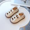 Sapatos Princesa Doces com Laço Estilo Verão 2026 para Bebês Meninas, Sapatos de Praia Antichoque Vazados para Crianças Pequenas, Sandálias para Meninas