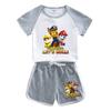 Ropa para niños, traje de manga corta, ropa de verano para niños, estilo occidental, nuevos pantalones cortos para niños y niñas, conjunto de dos piezas de moda casual al por mayor