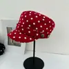 Sombrero Retro de Lunares de Nicho 2026 Ecuestre para Mujer, Moda Coreana, Sombrilla Artística, Adelgazante Facial, Sombrero de Artista Versátil