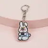 Colgante de cachorro, accesorio de conejo, decoración para mochila, llavero acrílico estilo Ins, caricatura linda y suave, regalo al por mayor coreano