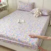 Lençol de elástico estampado 360 graus, tudo incluído, lavável à máquina, camada única, cobertura parcial, protetor de colchão de tecido grosso, peça única, capa à prova de poeira para colchões Simmons