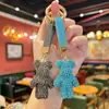 Artículo Popular Transfronterizo: Llavero de Oso Violento Mediano con Arcilla y Pedrería, Elegante Accesorio para Bolso para Niñas, Moderno Colgante de Cadena de Garra