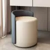 Banqueta de Maquiagem Nórdica para Uso Doméstico, Banqueta de Penteadeira, Acessório de Foto da Moda, Cadeira de Luxo Leve para Sala de Estar, Banqueta Redonda Baixa Simples para Manicure