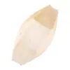 Contenedores desechables de madera con forma de barco para snacks, bandejas de madera para servir snacks, cajas con forma de barco de sushi para restaurantes japoneses, cajas de madera para snacks