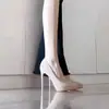 Tacones altos de plataforma impermeables cómodos para mujer, punta fina de tacón de aguja, nuevo modelo 2025, negros, sexys, versátiles, zapatos profesionales y elegantes