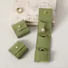 Bolsa de Armazenamento Simples com Compartimentos Fuchen Camurça Microfibra Fecho de Botão Viagem Portátil Armazenamento de Brincos Anéis Colares