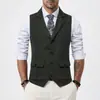 Colete masculino de lapela, de abotoamento simples, para comércio exterior da Amazon, para casamentos, noivos e padrinhos, usado sob um terno como traje formal