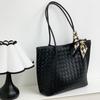 Bolso de Mano de Verano Suave de Piel de Vaca Tejido a Mano Cuero Genuino Bolso para Mujer Cesta de Verduras Hombro Bandolera Bolso de Compras Bolso para Madre
