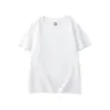 Camiseta Infantil de Algodón Puro 180g Cuello Redondo Color Sólido Manga Corta Ropa Infantil para Jardín de Infancia Uniforme de Clase Camiseta Publicitaria para Actividades para Niños Pequeños