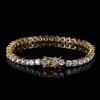 Pulsera de Tenis de Plata 925 con Moissanita Hip-Hop Europeo y Americano Transfronterizo Marca de Moda Personalizada para Hombre Joyería al Por Mayor