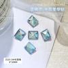 Celebridad de Internet Los Pitufos Nuevos Diamante Puntiagudo Super Destello Lago de Cristal Mariposa Azul Colmillo Gordo Uña de Corazón Torcido Joyería de Uñas con Diamantes