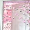 Cortina Partición Cortina para Puerta de Melodía de Corazón para Niña Perro Pudín Decoración de Entrada de Sala de Estar Baño Accesorios de Cortina para Dormitorio Mujer
