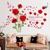 Adesivos de Parede de Rosa Romântica Quente Quarto Cabeceira Papel de Parede Criativo Sala de Estar TV Fundo Adesivos Decorativos Nu
