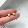 Pendientes minimalistas de estrella cepillada para uso diario para mujer, exquisitos y elegantes, pendientes versátiles de aguja de plata, pendientes de moda modernos