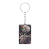 Chaveiro de Halloween Caveira Cruz Acrílica Decoração Transfronteiriça Chaveiro de Carro Pingente de Terror Acessório de Mochila Acrílico