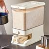 Cubo medidor de arroz a presión para el hogar, cubo para granos, gran capacidad, a prueba de humedad, a prueba de insectos, caja de almacenamiento de arroz, cocina, caja de arroz automática