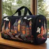 Nova estação independente transfronteiriça Bolsa de viagem de Halloween e Natal, bolsa de mão feminina casual estampada para yoga