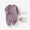 Macacão de Bebê Estilo Primavera e Outono Algodão Puro Manga Longa Macacão Harem Pijama Roupas de Bebê Recém-nascido Meninos e Meninas Macacão de Escalada para Bebê Camada Base